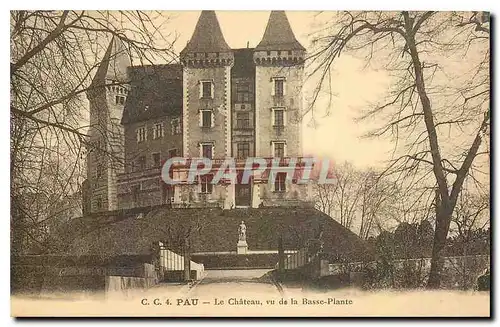 Cartes postales Pau Le Chateau vu de la Basse Plante