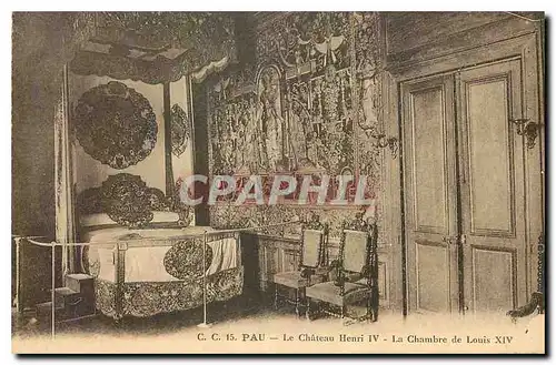 Ansichtskarte AK Pau Le Chateau Henri IV La Chambre de Louis XIV