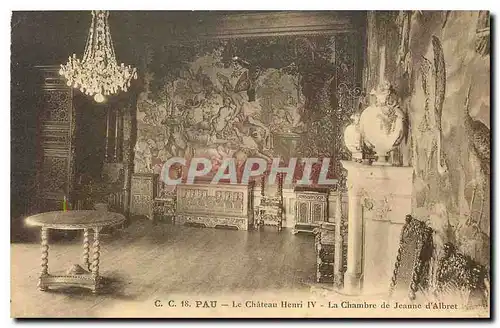 Ansichtskarte AK Pau Le Chateau Henri IV La Chambre de Jeanne d'Albert