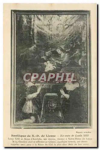 Cartes postales Basilique de N D de Liesse Ex voto de Louis XIII