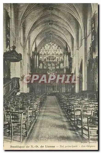 Ansichtskarte AK Basilique de N D de Liesse Nef Proncipale Les Orgnes