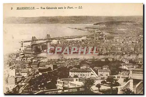 Cartes postales Marseille Vue generale vers le Port