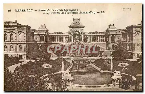 Cartes postales Marseille Ensemble du Palais Longechamp