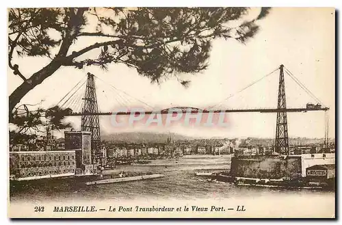 Cartes postales Marseille Le Pont Transbordeur et le Vieux Port