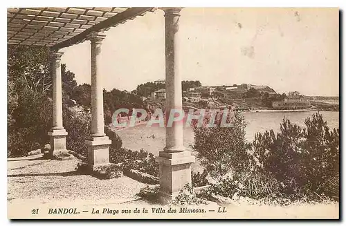 Cartes postales Bandol La plage vue de la Villa des Mimosas