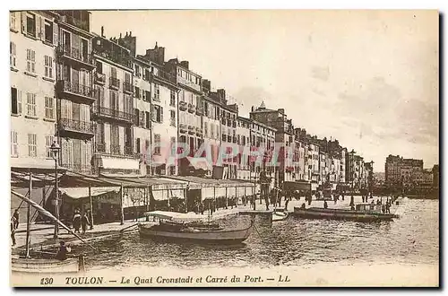 Cartes postales Toulon Le Quai Cronstadt et carre du Port