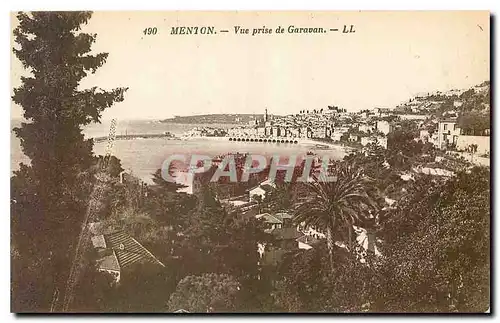 Cartes postales Menton Vue prise du Garavan