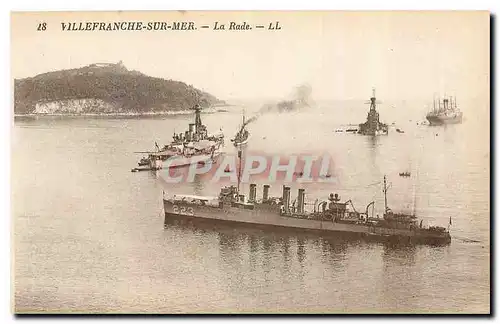 Ansichtskarte AK Villefranche sur Mer La Rade Bateaux de guerre