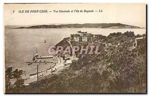 Ansichtskarte AK Ile de Port Cros Vue generale et l'Ile Bagand