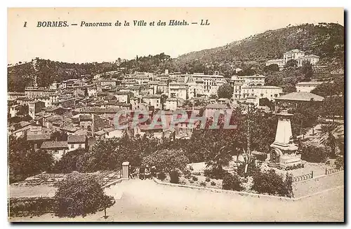 Cartes postales Bormes Panorama de la Ville et des Hotels