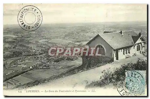 Cartes postales Lourdes La Gare du Funiculaire et Panorama