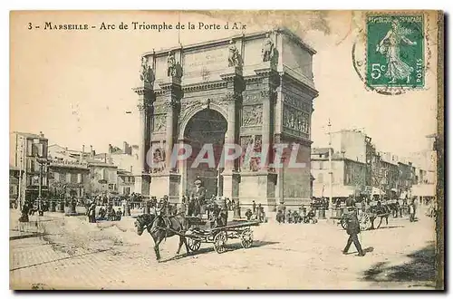 Cartes postales Marseille Arc de Triomphe de la porte d'Aix