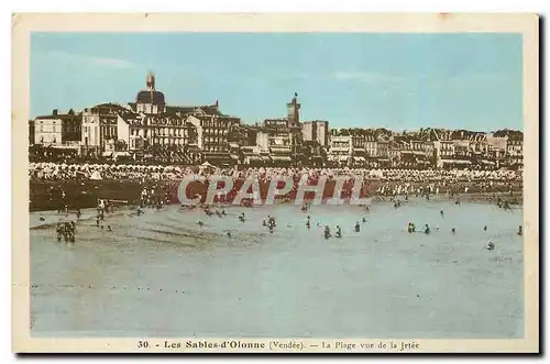 Cartes postales Les Sables d'Olonne Vendee La Plage vue de la Jetee
