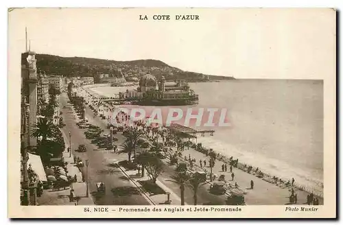 Cartes postales La Cote d'Azur Nice Promenade des Anglais et Jetee Promenade