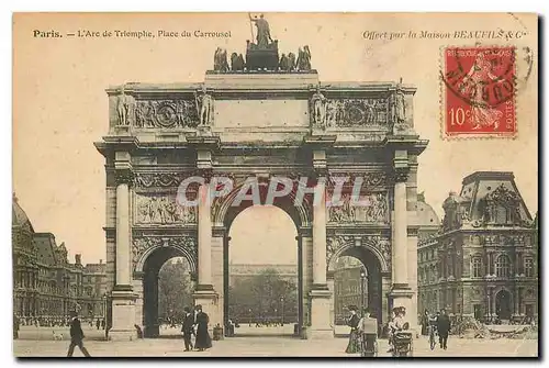 Cartes postales Paris L'Arc de Triomphe Place du Carrousel