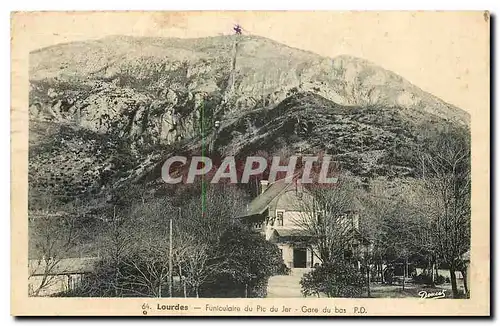 Cartes postales Lourdes Funiculaire du Pic du Jer Gare du bas