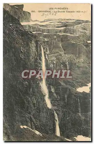 Ansichtskarte AK Les Pyrenes Gavarnie La Grande Cascade