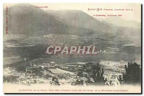 Ansichtskarte AK Le Cote de la Ville Vue vers l'Alsace prise des hauteurs de la Montagne Saint Martin Saint Die V