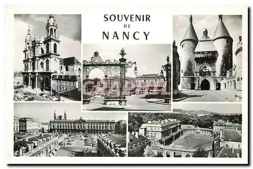 Cartes postales Souvenir de Nancy Place Stanislas Grilles de Jean Lamour La Cathedrale Porte de la Craffe Hotel