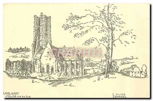 Cartes postales Larchant l'Eglise vue du Sud