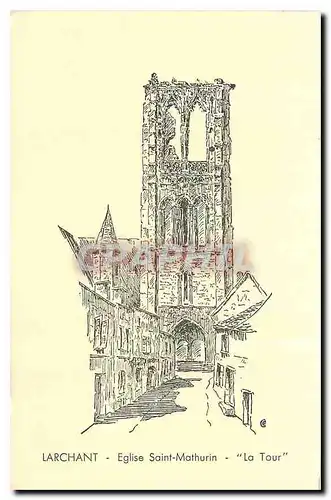 Cartes postales Larchant Eglise Saint Mathurin la Tour