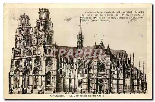 Cartes postales Orleans La Cathedrale Sainte Croix