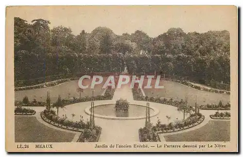 Ansichtskarte AK Meaux Jardin de l'Ancien Eveche Le Parterre dessine par Le Notre