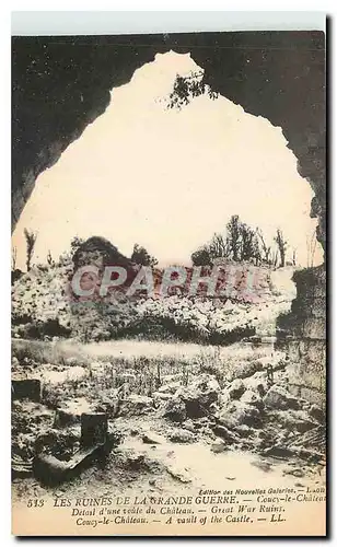 Ansichtskarte AK Les Ruines de la Grande Guerre Chateau Detail Coucy le ch�teau