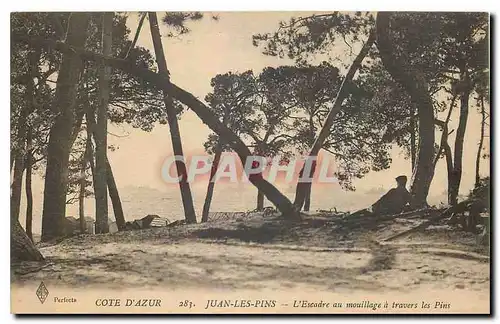 Cartes postales Cote d'Azur Juan les Pins l'Escalier au mouillage a travers les Pins