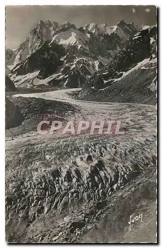 Cartes postales Chamonix Mont Blanc Haute Savoie La Mer de Glace et les Grandes Jorasses