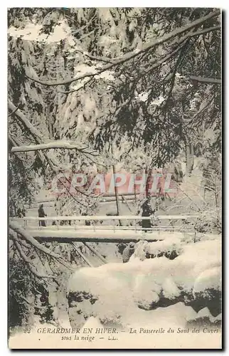 Cartes postales Gerardmer en Hiver La Paserelle du Soul des Cuves sous la neige