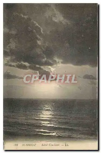 Cartes postales Biarritz Soleil Couchant