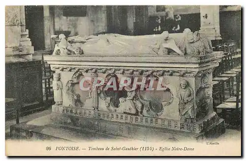 Cartes postales Pontoise Tombeau de Saint Gauthier Eglise Notre Dame