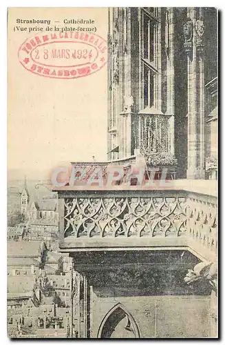 Ansichtskarte AK Strasbourg Cathedrale Vue prise de la plate forme