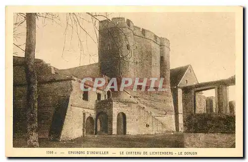 Ansichtskarte AK Environs d'Ingwiller Le Chateau de Lichtenberg Le Donjon