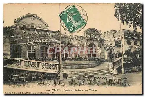 Cartes postales Vichy Facade du Casino et son Theatre