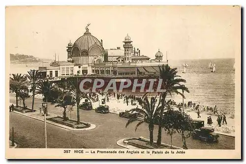 Cartes postales Nice la Promenade des Anglais et le Palais de la Jetee