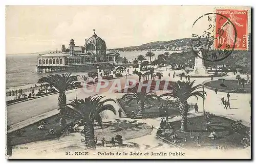 Cartes postales Nice Palais de la Jetee et Jardin Public