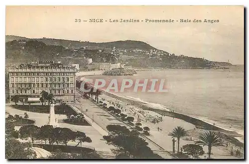 Cartes postales Nice les Jardins Promenade Baie des Anges