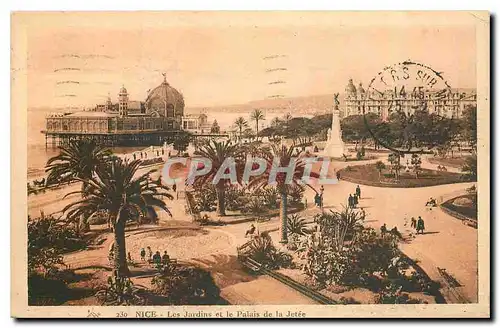 Cartes postales Nice les Jardins et le Palais de la Jetee