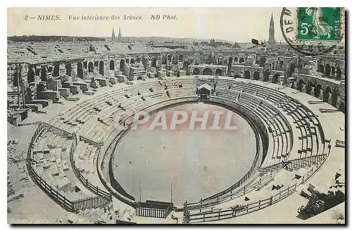 Ansichtskarte AK Nimes Vue interieure des Arenes