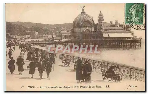 Cartes postales Nice La Promenade des Anglais et le Palais de la Jetee