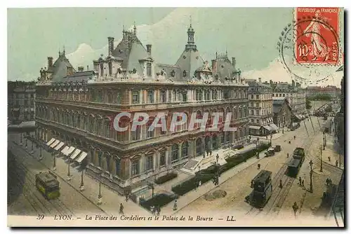 Cartes postales Lyon La Place des Cordeliers et le Palais de la Bourse