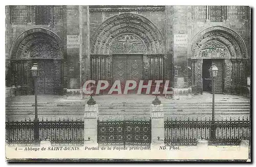 Ansichtskarte AK Abbaye de Saint Denis Portail de la Facade principale