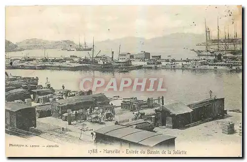 Cartes postales Marseille Entree du Bassin de la Joliette Bateaux