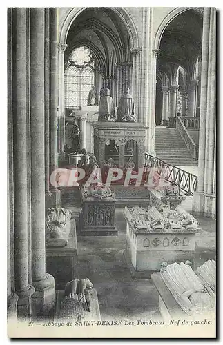 Cartes postales Abbaye de Saint Denis Les Tombeaux Nef de gauche