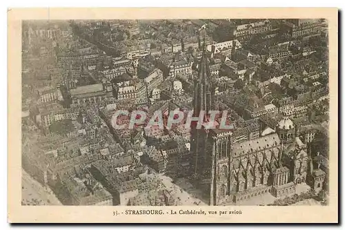 Cartes postales Strasbourg La Cathedrale vue par avion