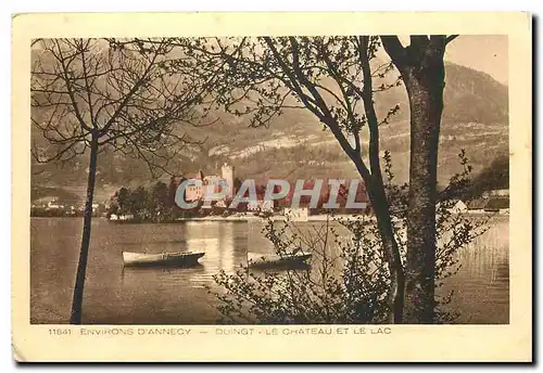 Ansichtskarte AK Environs d'Annecy Duingt Le Chateau et le Lac