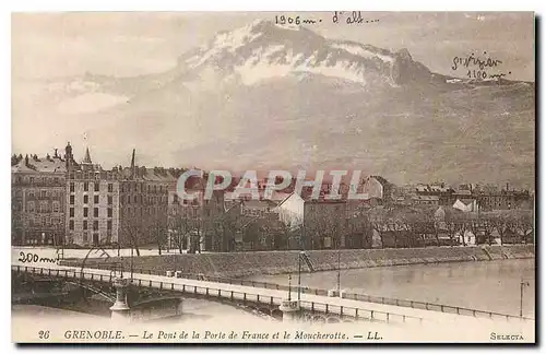 Cartes postales Grenoble Le Pont de la Porte de France et le Moucherotte