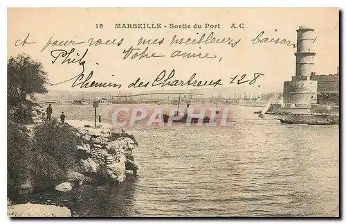 Cartes postales Marseille Sortie du Port Bateaux